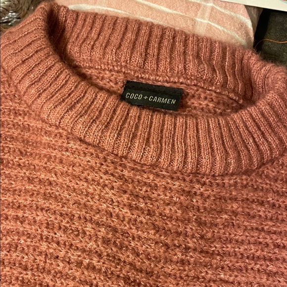 Coco + Carmen Sweaters - Coco + Carmen Women's Copper Knit poncho